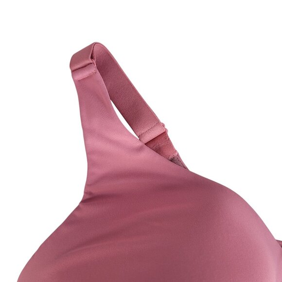 Old Navy Active Powersoft Go Dry Sports Bra Pink 42DD Zip Front Adj Wireless Pad - Picture 5 of 11